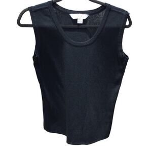 Ming wang womens tank sz S small jersey black gothic classic travel work career